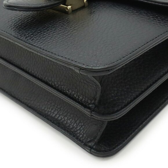 GUCCI Black Leather Shoulder Bag - Picture 4 of 9